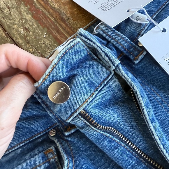 NWT Anine Bing Beck High Rise Skinny Blue Women's Jeans | Size 28 - Picture 2 of 9